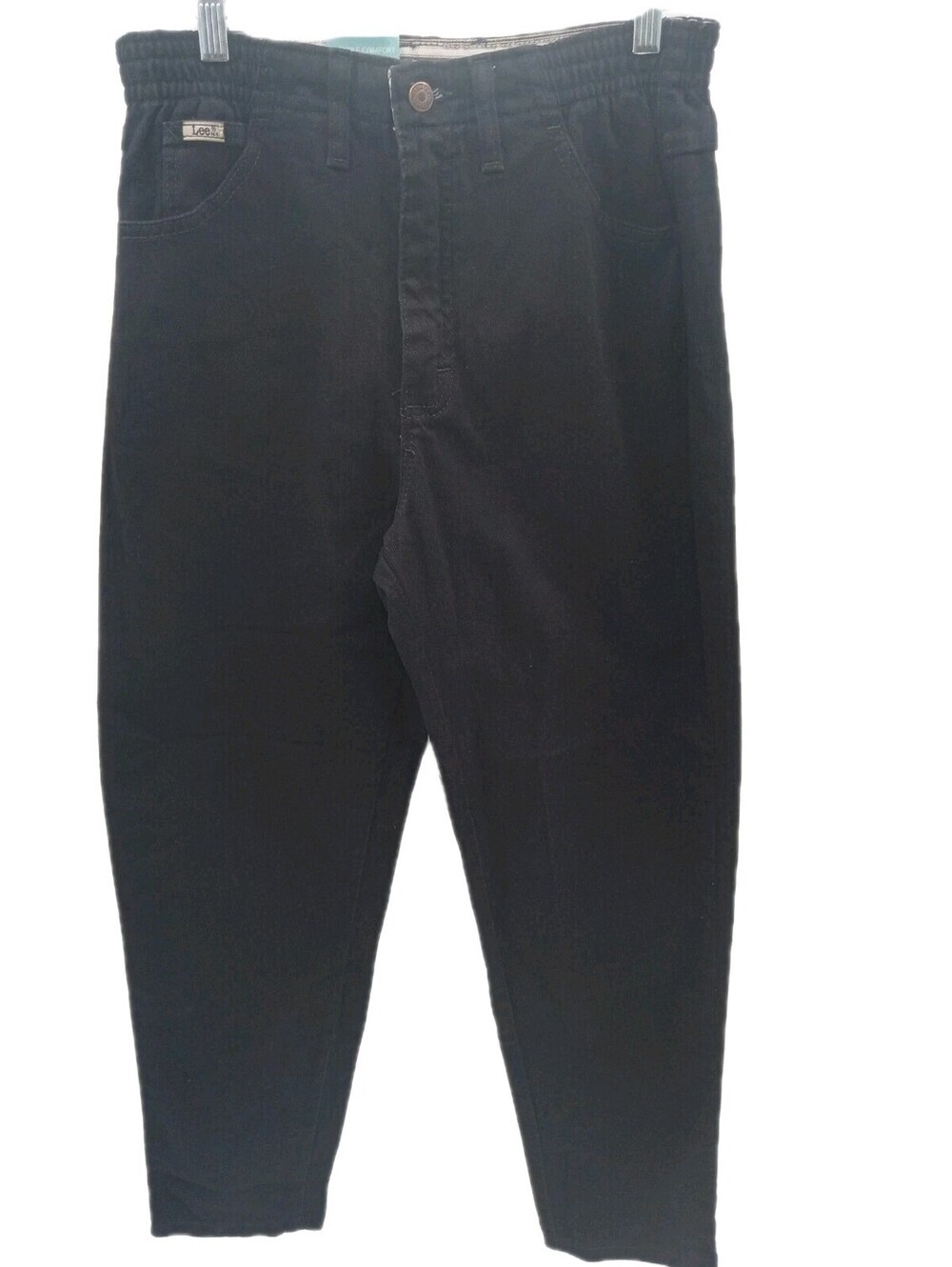 Lee Pants Women's 6 Medium Black Comfort Waist Stretch Chino Jeans Casual High
